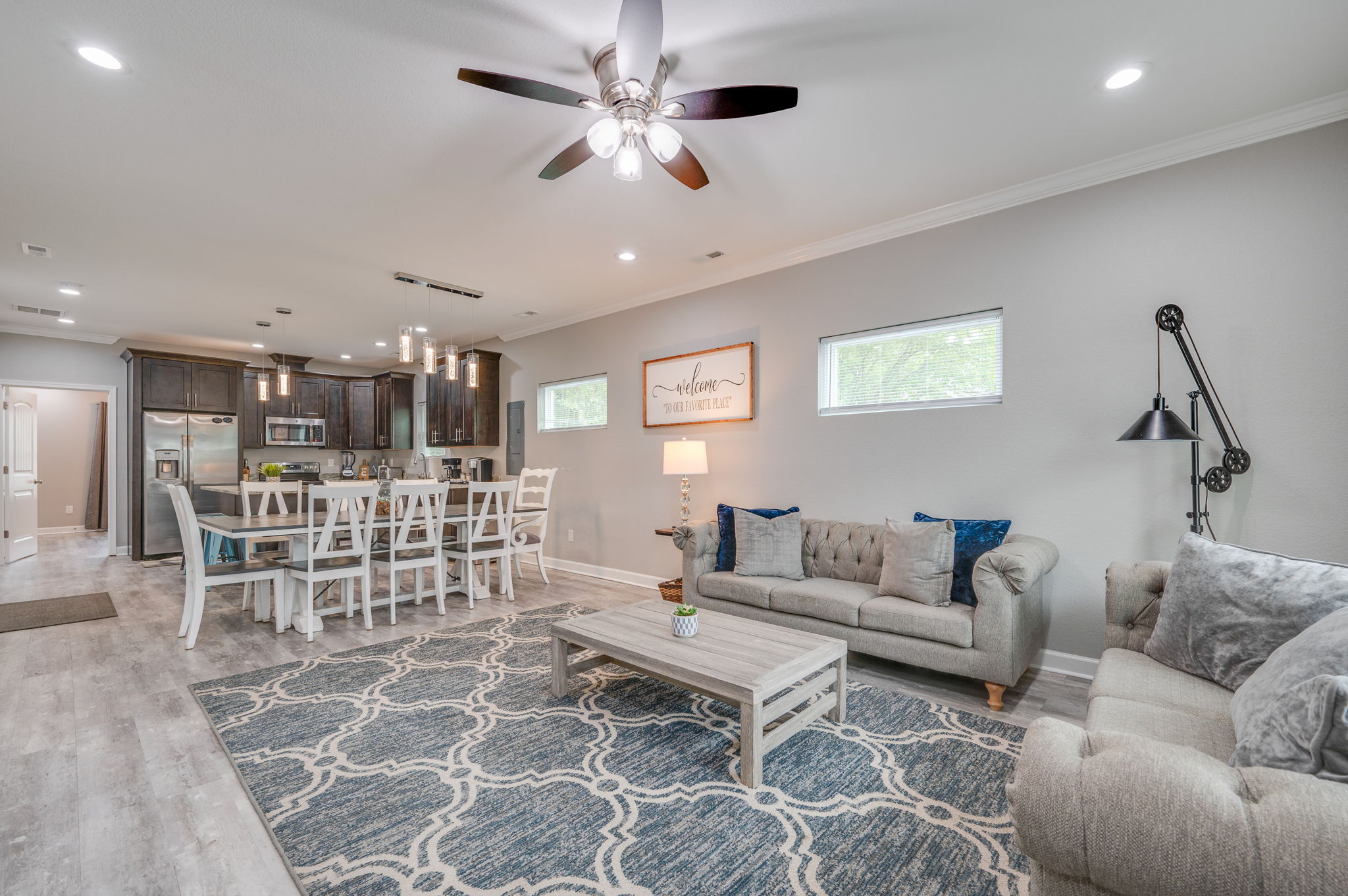 Open-concept living room with plush seating and stylish decor at 326 Atlantic Ave.